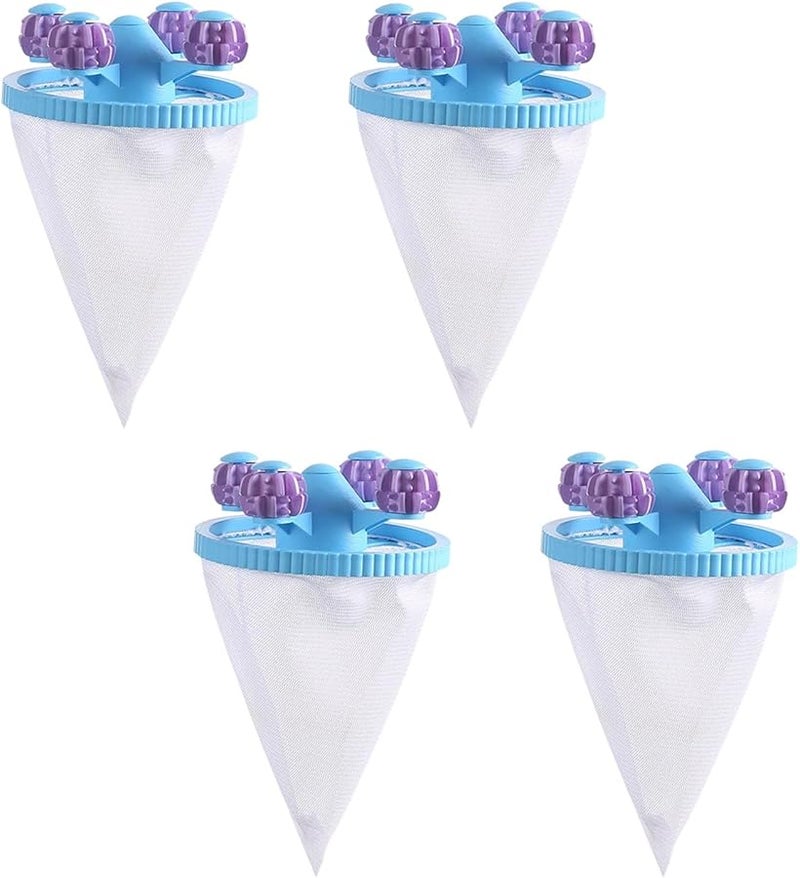 كيس شبكي أزرق للغسالة لاحتجاز الشعر وإزالة الوبر والجزيئات - Image 1